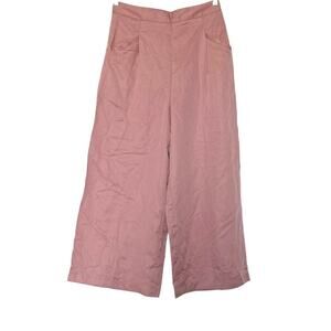 Zara Pink Wide Leg Trousers Women’s Size M